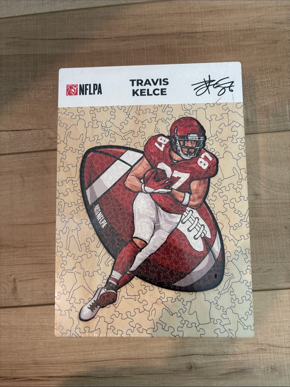 Iconic Puzzles Travis Kelce wooden puzzle NIB